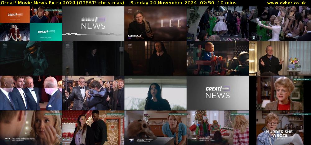 Great! Movie News Extra 2024 (GREAT! christmas) Sunday 24 November 2024 02:50 - 03:00