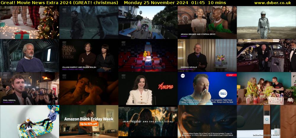 Great! Movie News Extra 2024 (GREAT! christmas) Monday 25 November 2024 01:45 - 01:55
