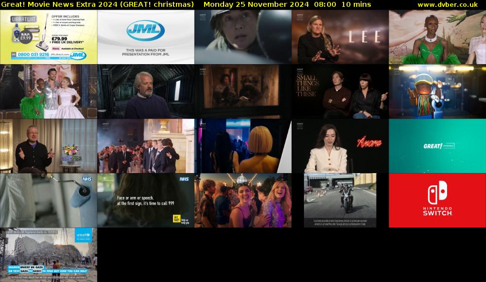 Great! Movie News Extra 2024 (GREAT! christmas) Monday 25 November 2024 08:00 - 08:10