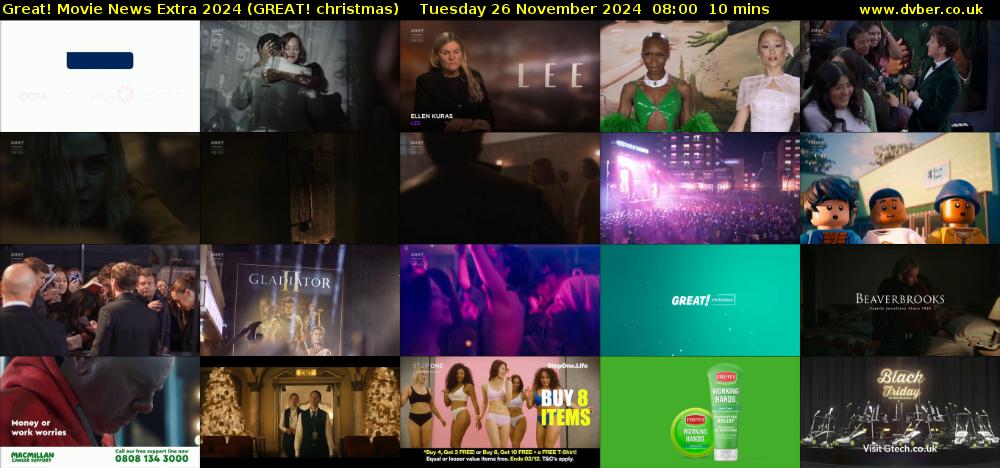 Great! Movie News Extra 2024 (GREAT! christmas) Tuesday 26 November 2024 08:00 - 08:10