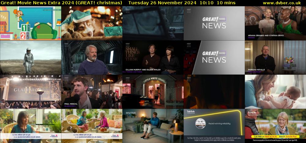 Great! Movie News Extra 2024 (GREAT! christmas) Tuesday 26 November 2024 10:10 - 10:20