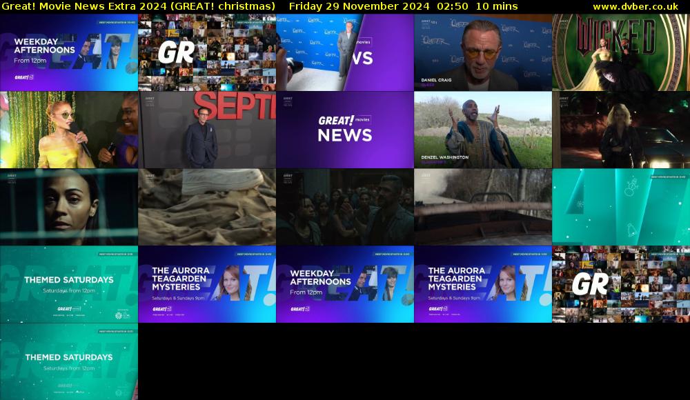 Great! Movie News Extra 2024 (GREAT! christmas) Friday 29 November 2024 02:50 - 03:00