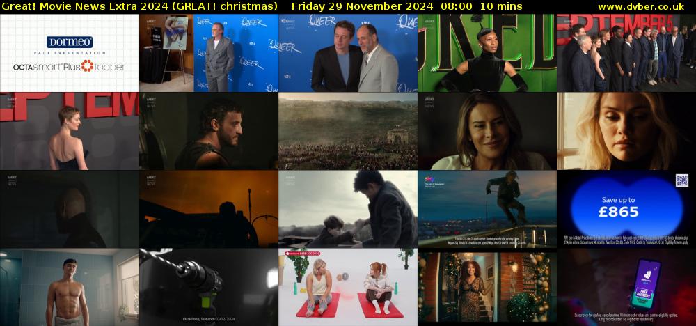 Great! Movie News Extra 2024 (GREAT! christmas) Friday 29 November 2024 08:00 - 08:10