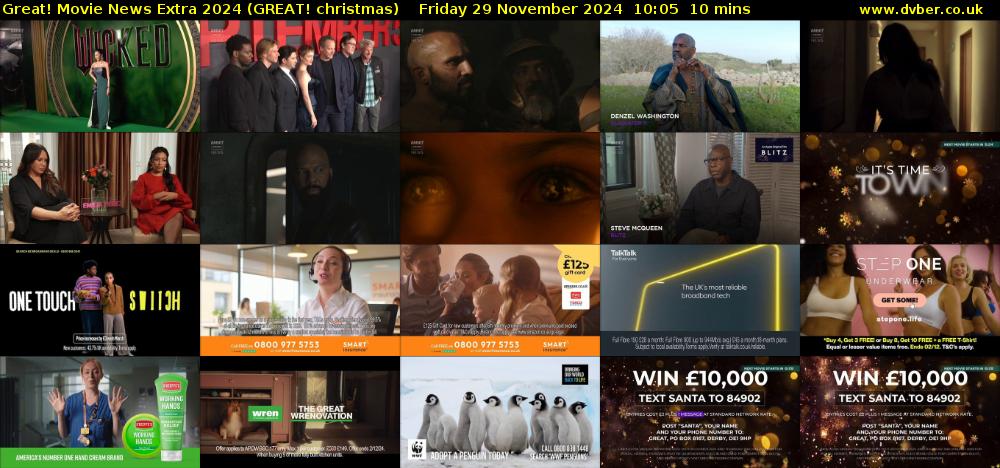 Great! Movie News Extra 2024 (GREAT! christmas) Friday 29 November 2024 10:05 - 10:15