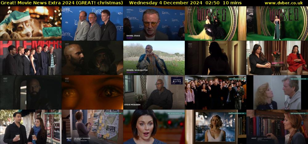 Great! Movie News Extra 2024 (GREAT! christmas) Wednesday 4 December 2024 02:50 - 03:00