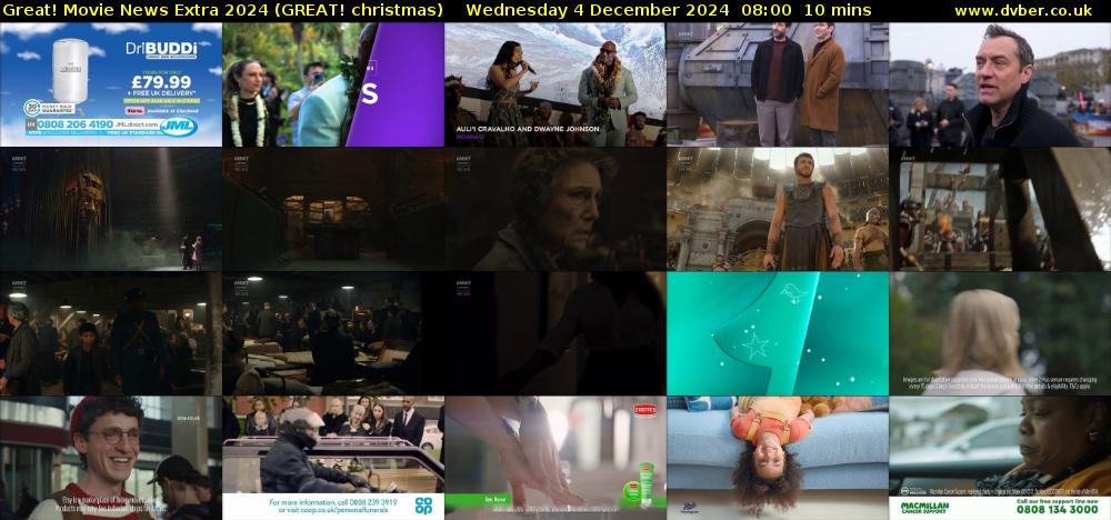 Great! Movie News Extra 2024 (GREAT! christmas) Wednesday 4 December 2024 08:00 - 08:10