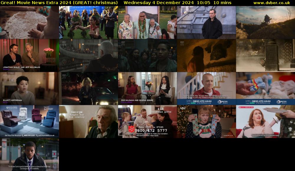 Great! Movie News Extra 2024 (GREAT! christmas) Wednesday 4 December 2024 10:05 - 10:15