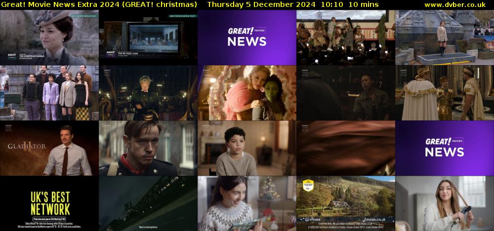 Great! Movie News Extra 2024 (GREAT! christmas) Thursday 5 December 2024 10:10 - 10:20