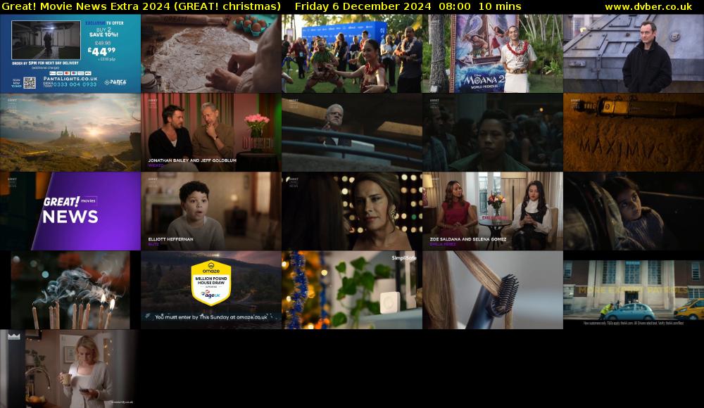 Great! Movie News Extra 2024 (GREAT! christmas) Friday 6 December 2024 08:00 - 08:10