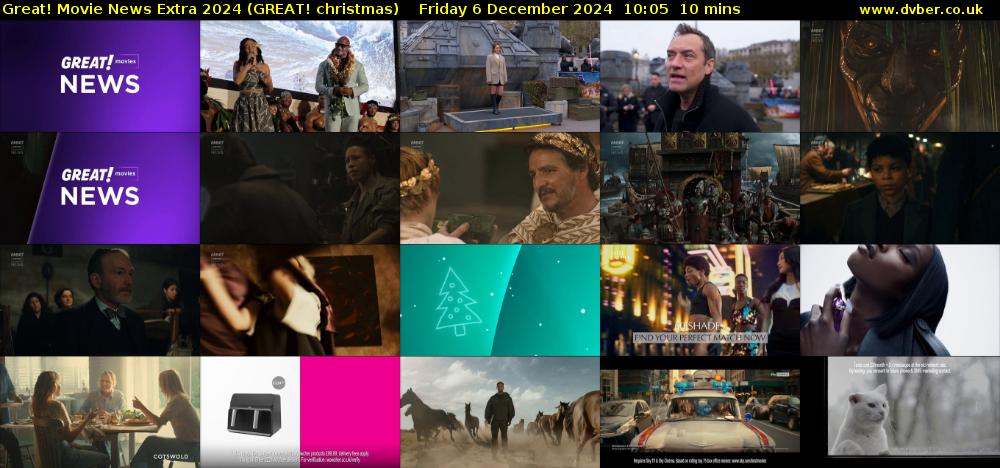 Great! Movie News Extra 2024 (GREAT! christmas) Friday 6 December 2024 10:05 - 10:15