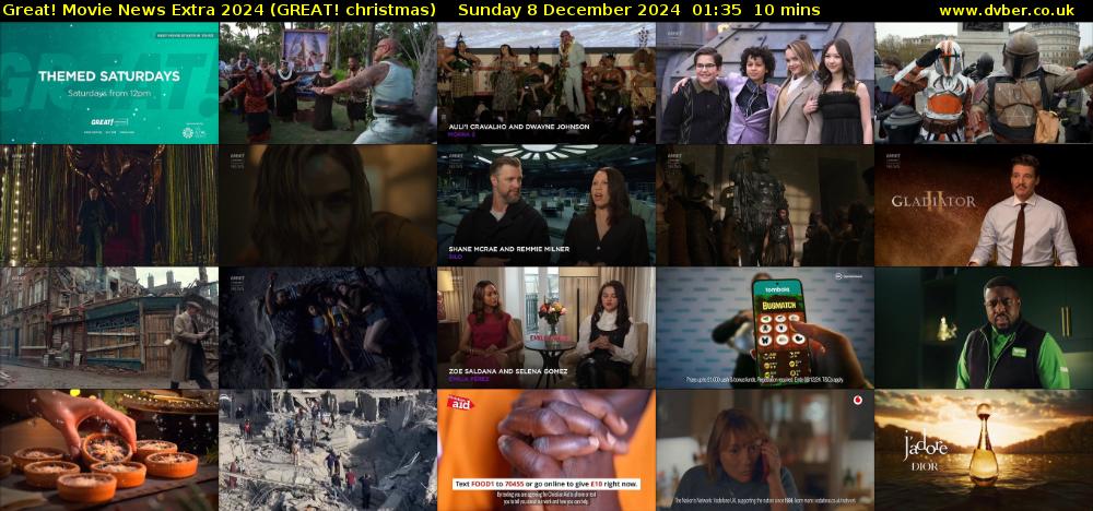 Great! Movie News Extra 2024 (GREAT! christmas) Sunday 8 December 2024 01:35 - 01:45