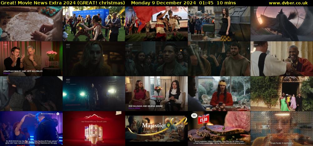Great! Movie News Extra 2024 (GREAT! christmas) Monday 9 December 2024 01:45 - 01:55