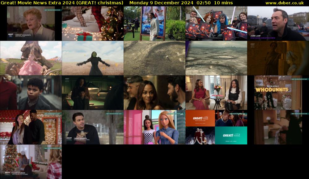 Great! Movie News Extra 2024 (GREAT! christmas) Monday 9 December 2024 02:50 - 03:00