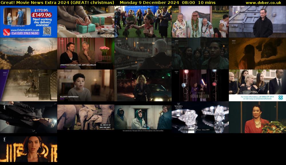 Great! Movie News Extra 2024 (GREAT! christmas) Monday 9 December 2024 08:00 - 08:10