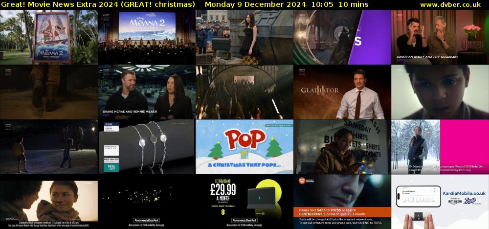Great! Movie News Extra 2024 (GREAT! christmas) Monday 9 December 2024 10:05 - 10:15