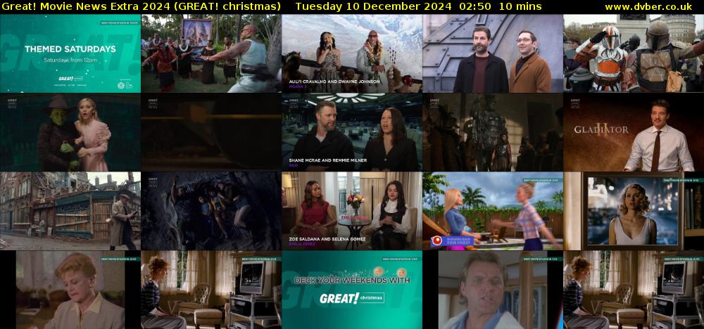 Great! Movie News Extra 2024 (GREAT! christmas) Tuesday 10 December 2024 02:50 - 03:00
