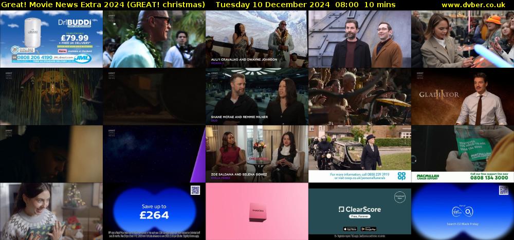 Great! Movie News Extra 2024 (GREAT! christmas) Tuesday 10 December 2024 08:00 - 08:10
