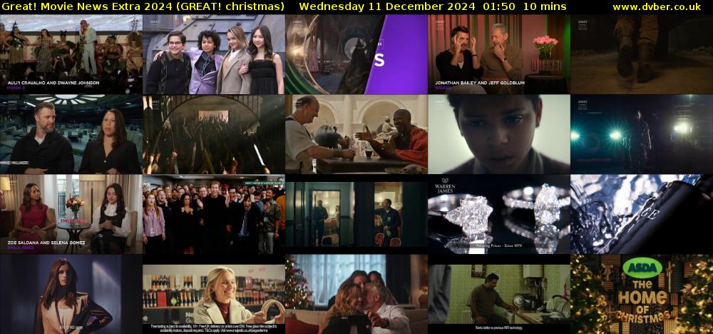Great! Movie News Extra 2024 (GREAT! christmas) Wednesday 11 December 2024 01:50 - 02:00