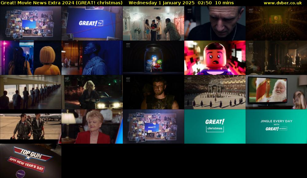 Great! Movie News Extra 2024 (GREAT! christmas) Wednesday 1 January 2025 02:50 - 03:00