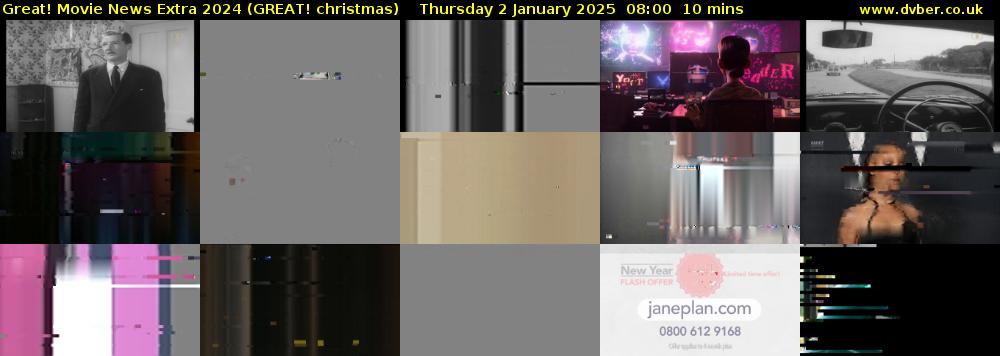 Great! Movie News Extra 2024 (GREAT! christmas) Thursday 2 January 2025 08:00 - 08:10