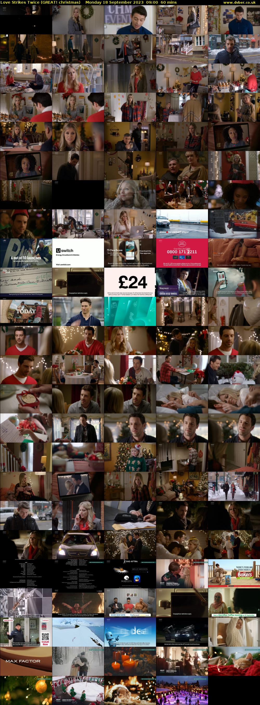 Love Strikes Twice (GREAT! christmas) Monday 18 September 2023 09:00 - 10:00