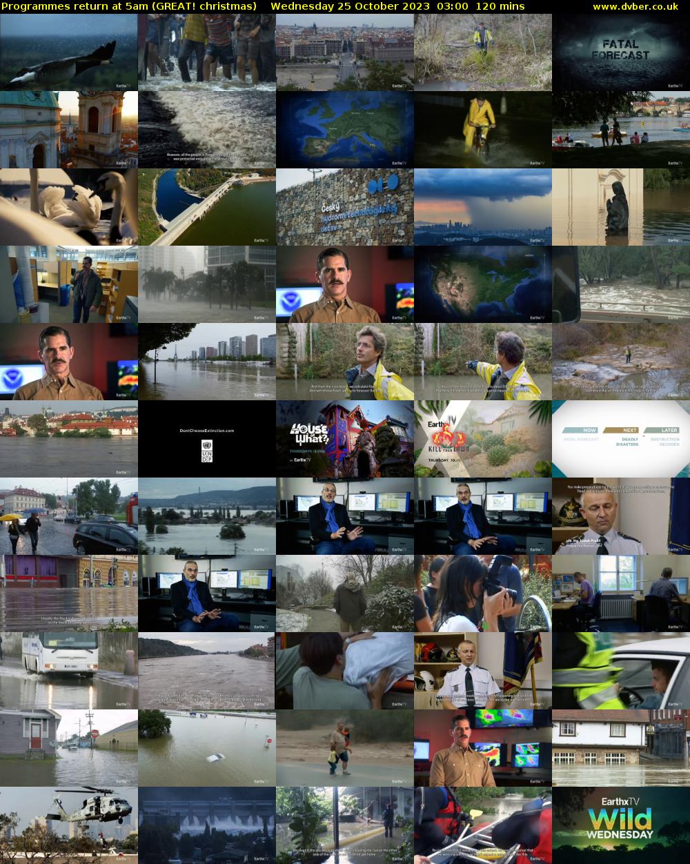 Programmes return at 5am (GREAT! christmas) Wednesday 25 October 2023 03:00 - 05:00