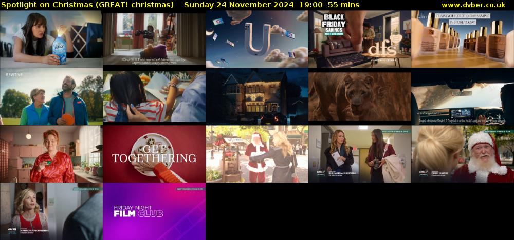 Spotlight on Christmas (GREAT! christmas) Sunday 24 November 2024 19:00 - 19:55