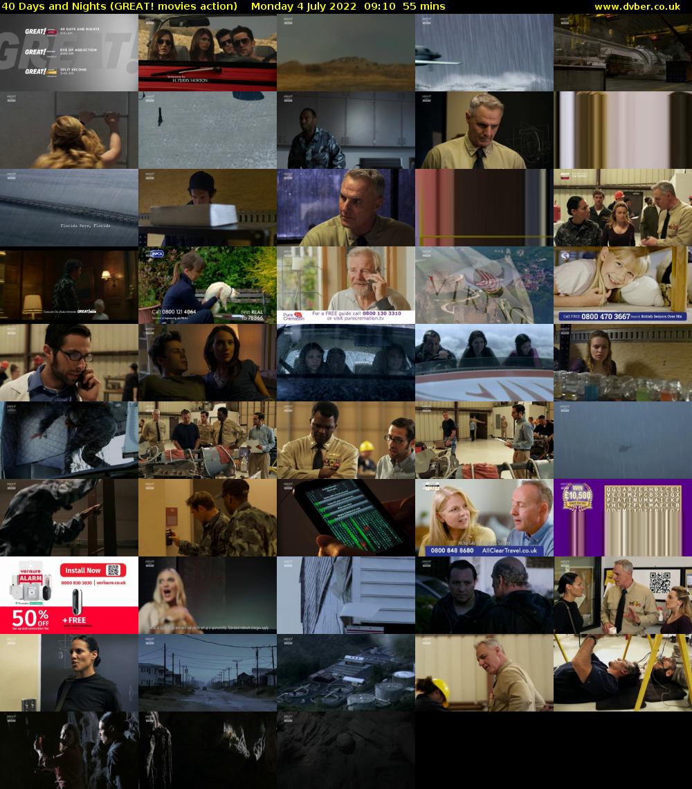 40 Days and Nights (GREAT! movies action) Monday 4 July 2022 09:10 - 10:05