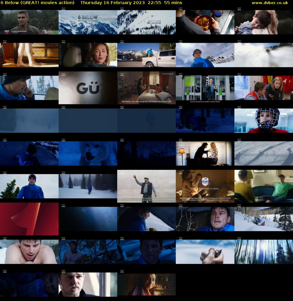 6 Below (GREAT! movies action) Thursday 16 February 2023 22:55 - 23:50