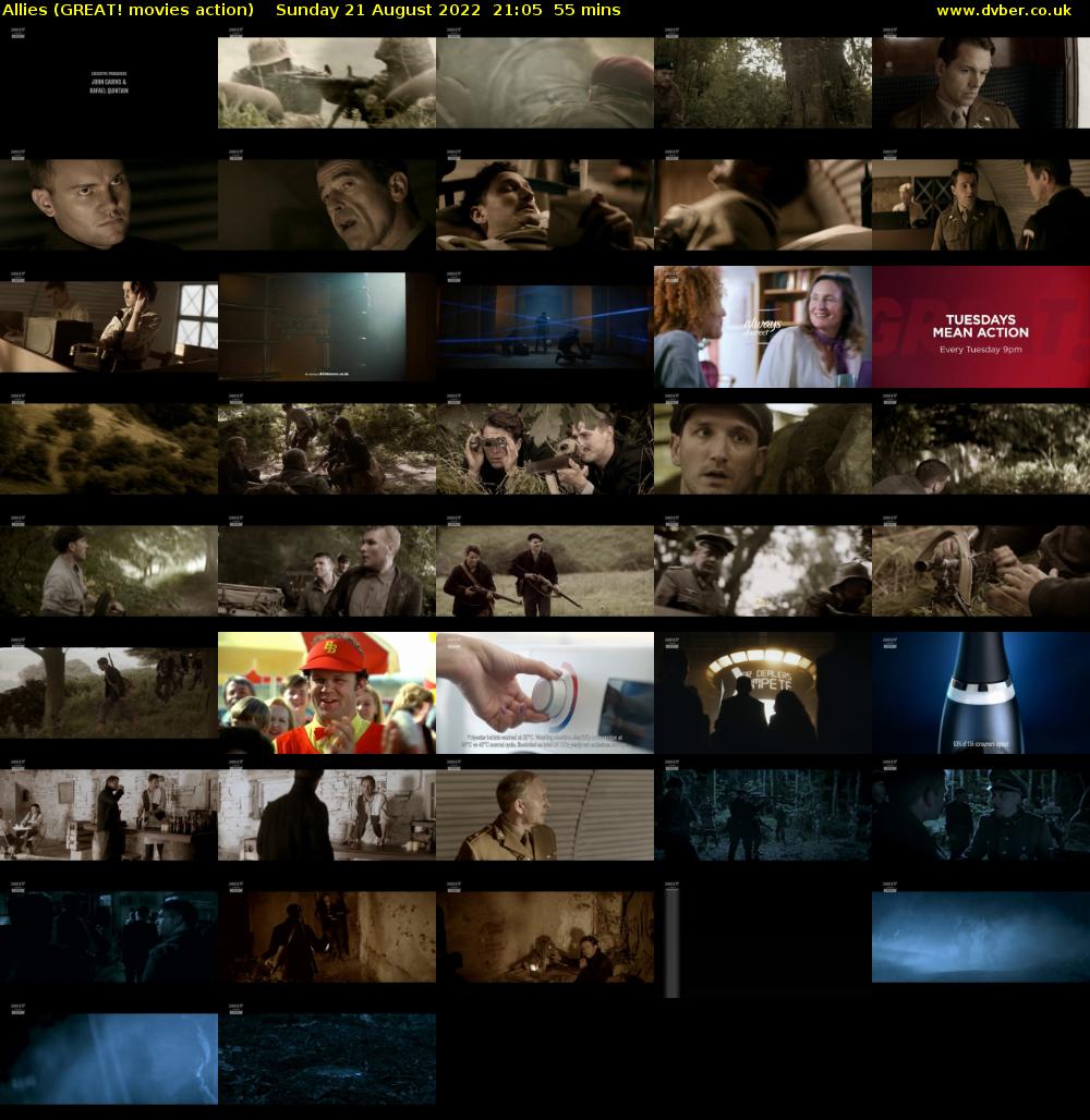 Allies (GREAT! movies action) Sunday 21 August 2022 21:05 - 22:00