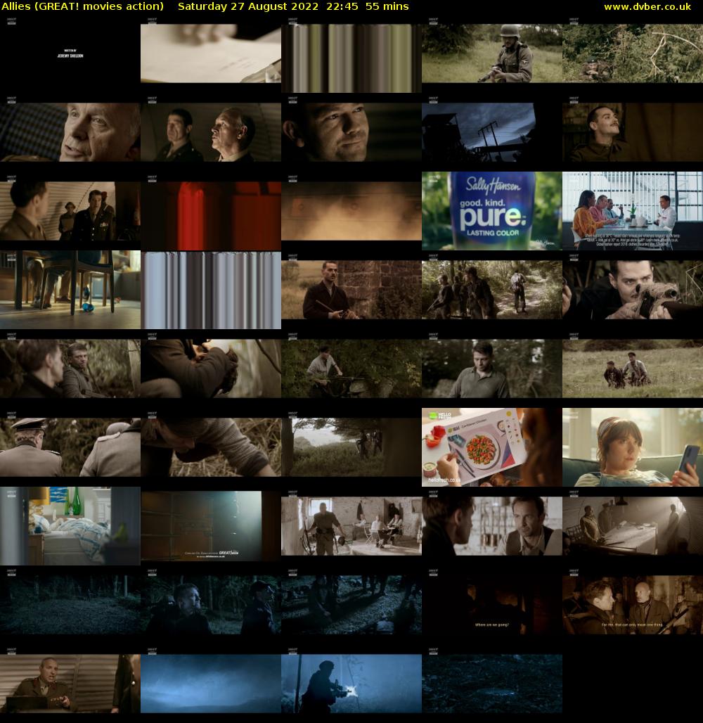 Allies (GREAT! movies action) Saturday 27 August 2022 22:45 - 23:40