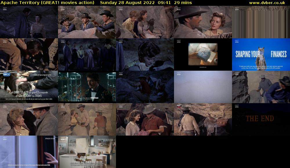 Apache Territory (GREAT! movies action) Sunday 28 August 2022 09:41 - 10:10