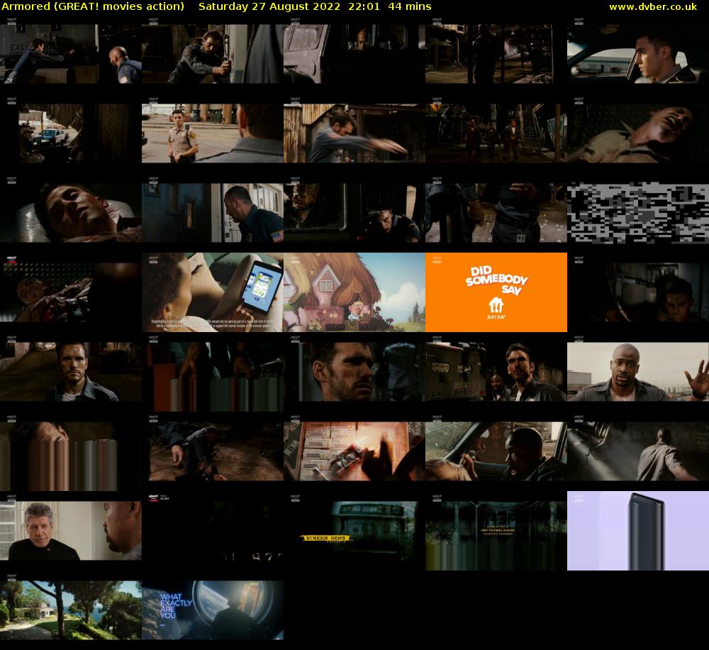 Armored (GREAT! movies action) Saturday 27 August 2022 22:01 - 22:45