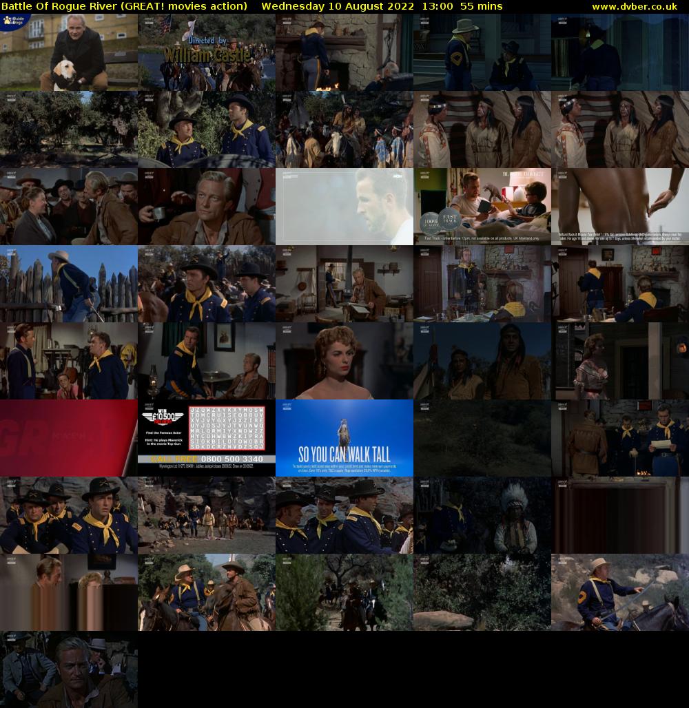Battle Of Rogue River (GREAT! movies action) Wednesday 10 August 2022 13:00 - 13:55