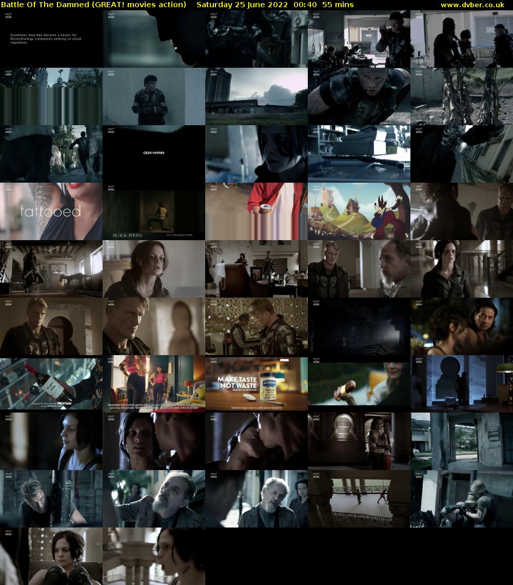 Battle Of The Damned (GREAT! movies action) Saturday 25 June 2022 00:40 - 01:35