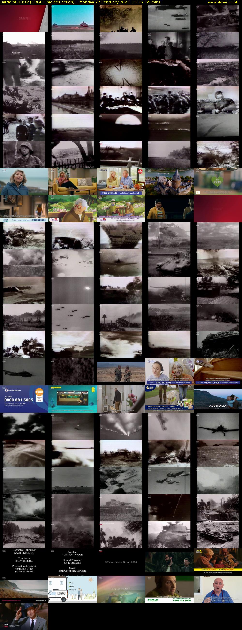 Battle of Kursk (GREAT! movies action) Monday 27 February 2023 10:35 - 11:30