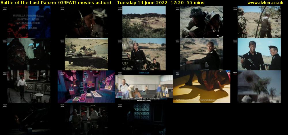 Battle of the Last Panzer (GREAT! movies action) Tuesday 14 June 2022 17:20 - 18:15