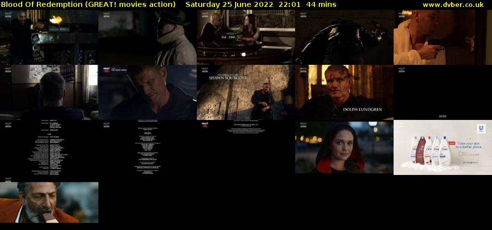 Blood Of Redemption (GREAT! movies action) Saturday 25 June 2022 22:01 - 22:45