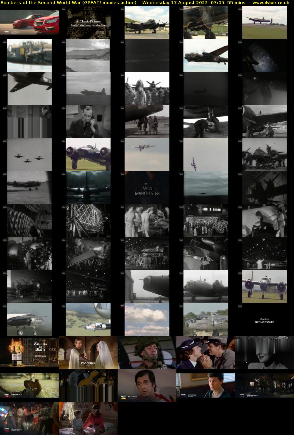 Bombers of the Second World War (GREAT! movies action) Wednesday 17 August 2022 03:05 - 04:00