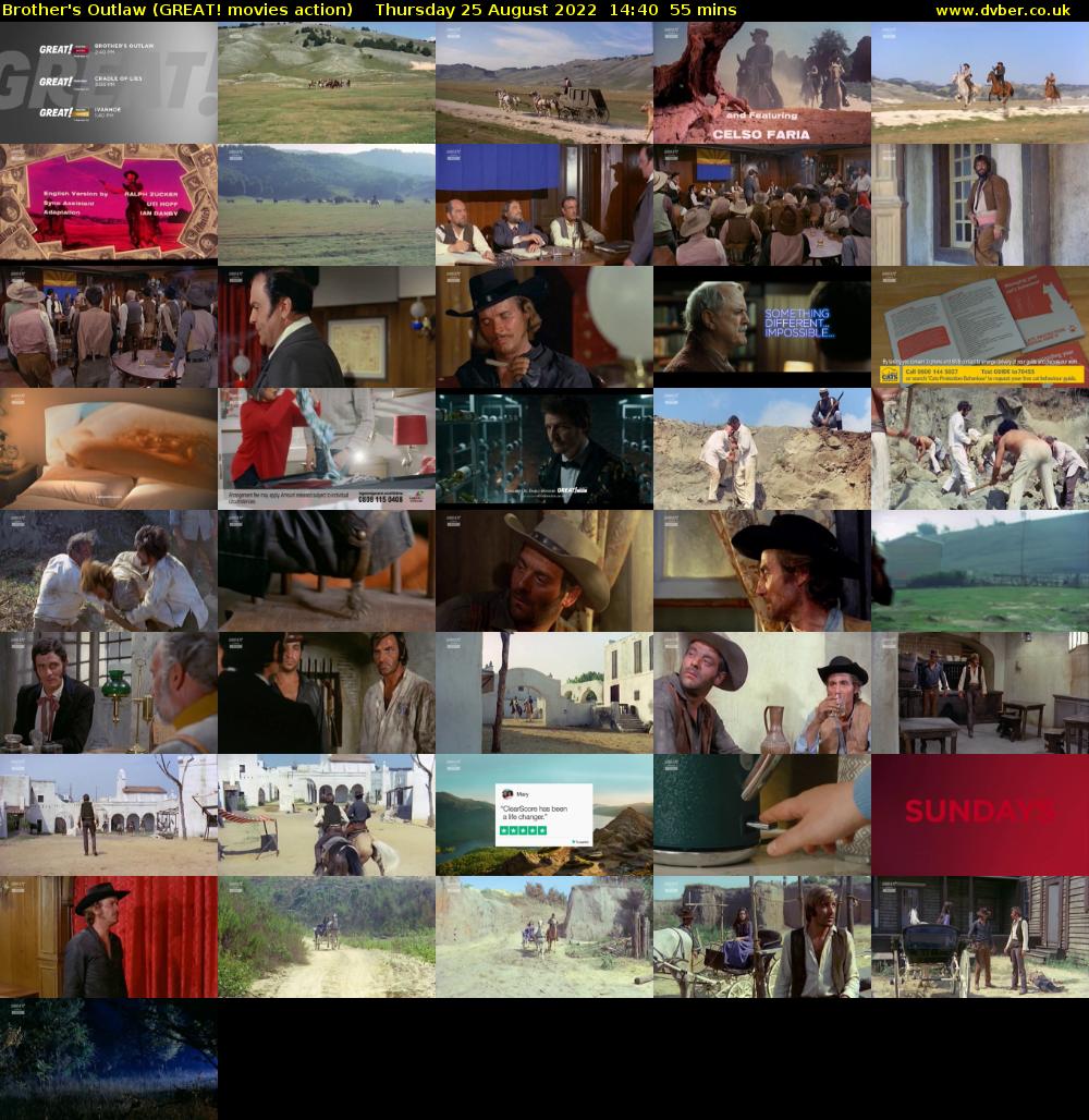 Brother's Outlaw (GREAT! movies action) Thursday 25 August 2022 14:40 - 15:35