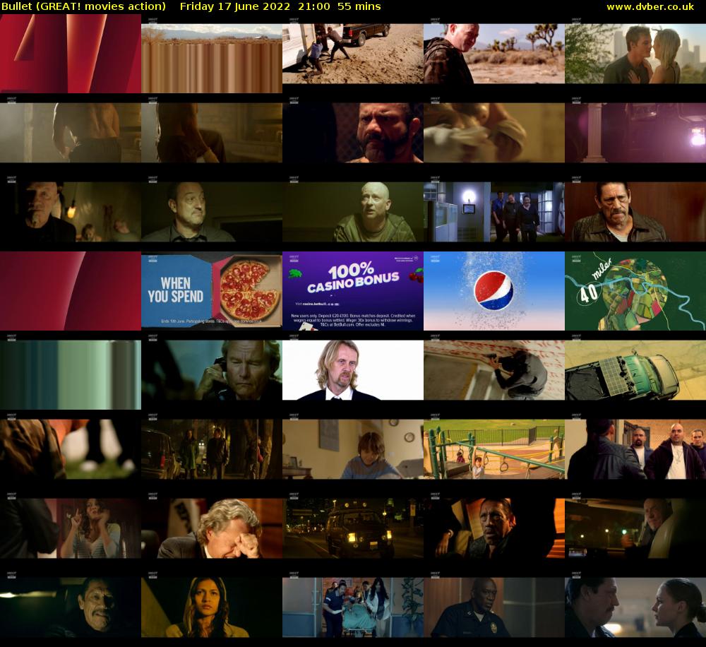 Bullet (GREAT! movies action) Friday 17 June 2022 21:00 - 21:55