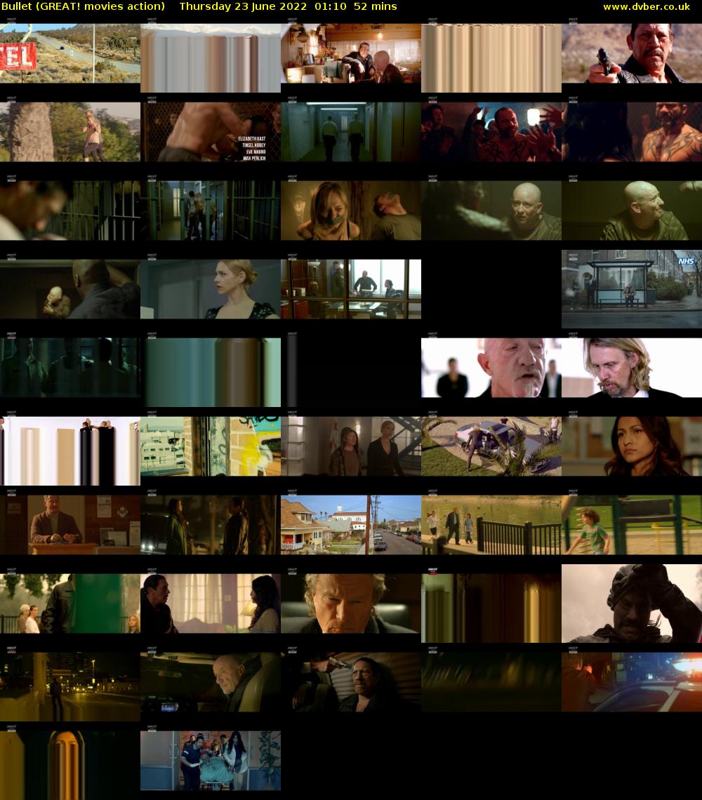 Bullet (GREAT! movies action) Thursday 23 June 2022 01:10 - 02:02