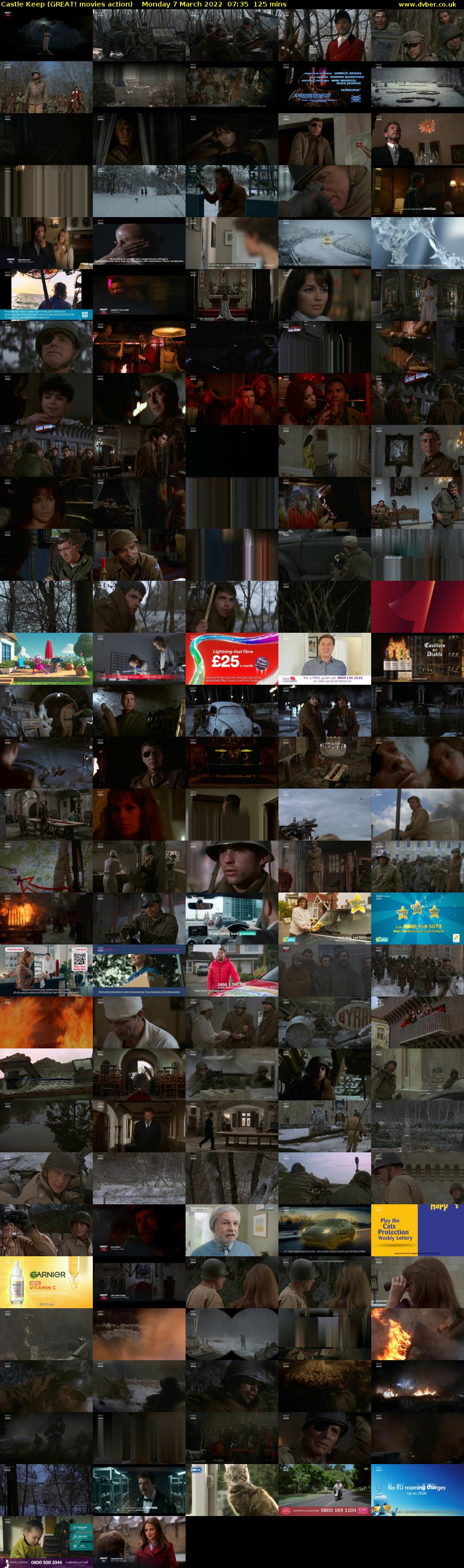 Castle Keep (GREAT! movies action) Monday 7 March 2022 07:35 - 09:40