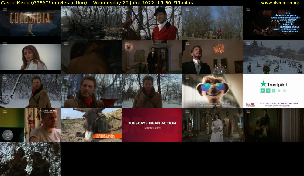 Castle Keep (GREAT! movies action) Wednesday 29 June 2022 15:30 - 16:25