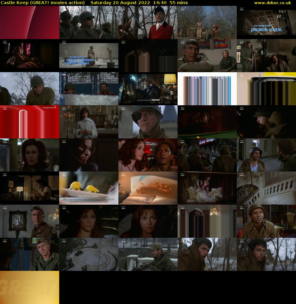 Castle Keep (GREAT! movies action) Saturday 20 August 2022 14:40 - 15:35