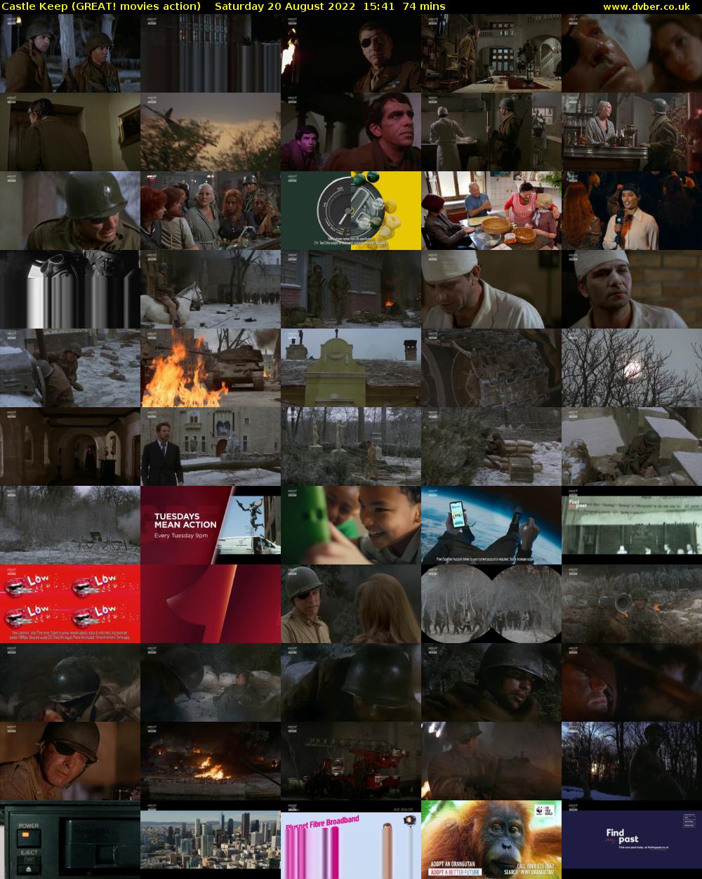 Castle Keep (GREAT! movies action) Saturday 20 August 2022 15:41 - 16:55