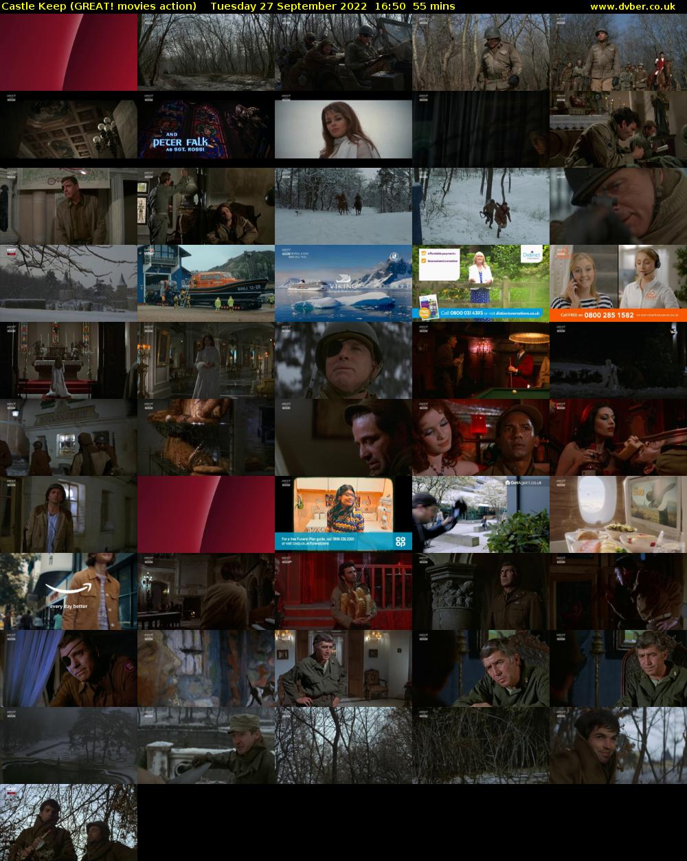 Castle Keep (GREAT! movies action) Tuesday 27 September 2022 16:50 - 17:45