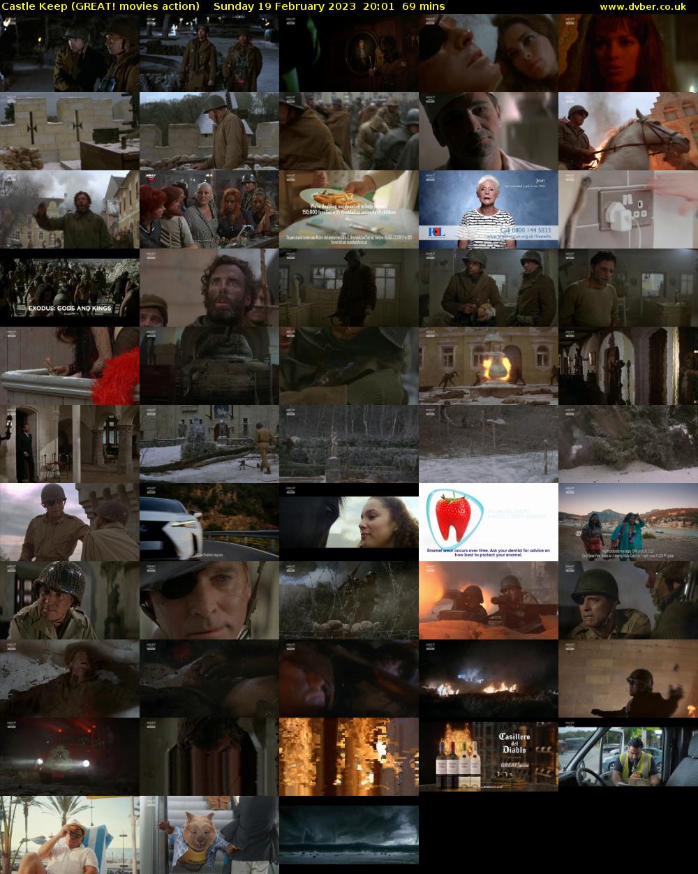 Castle Keep (GREAT! movies action) Sunday 19 February 2023 20:01 - 21:10