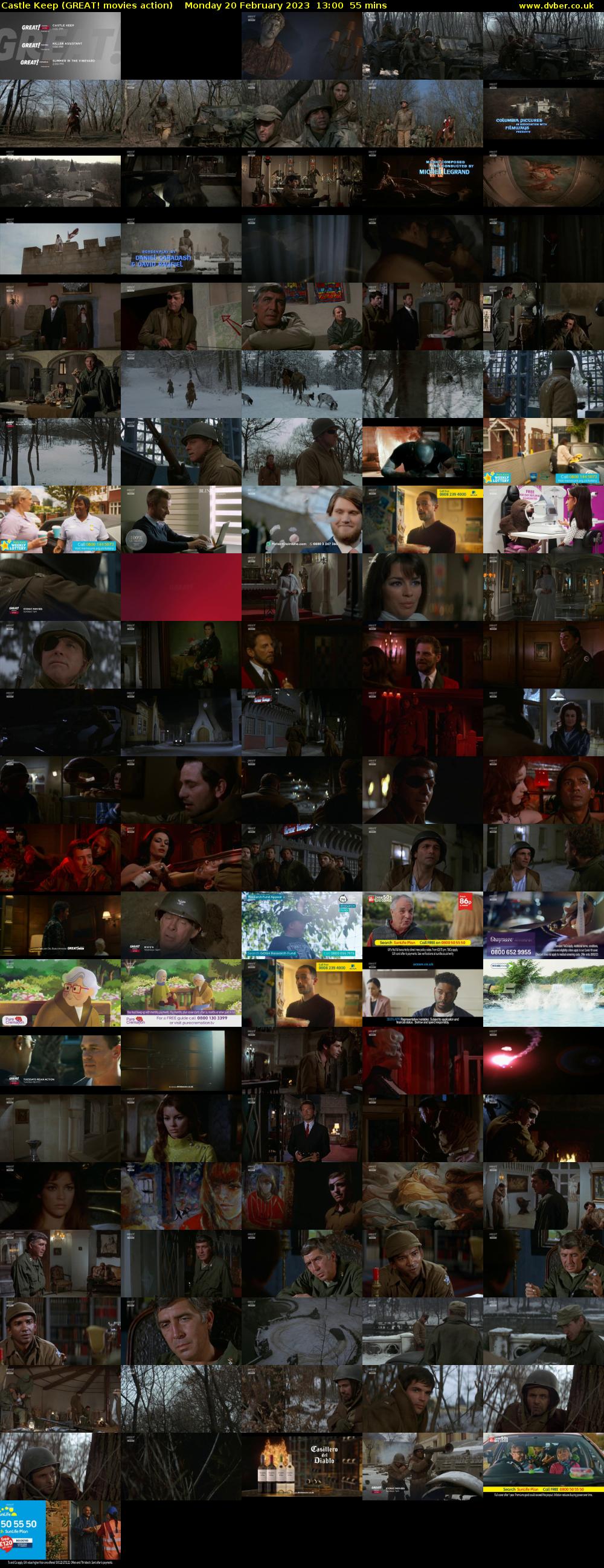 Castle Keep (GREAT! movies action) Monday 20 February 2023 13:00 - 13:55