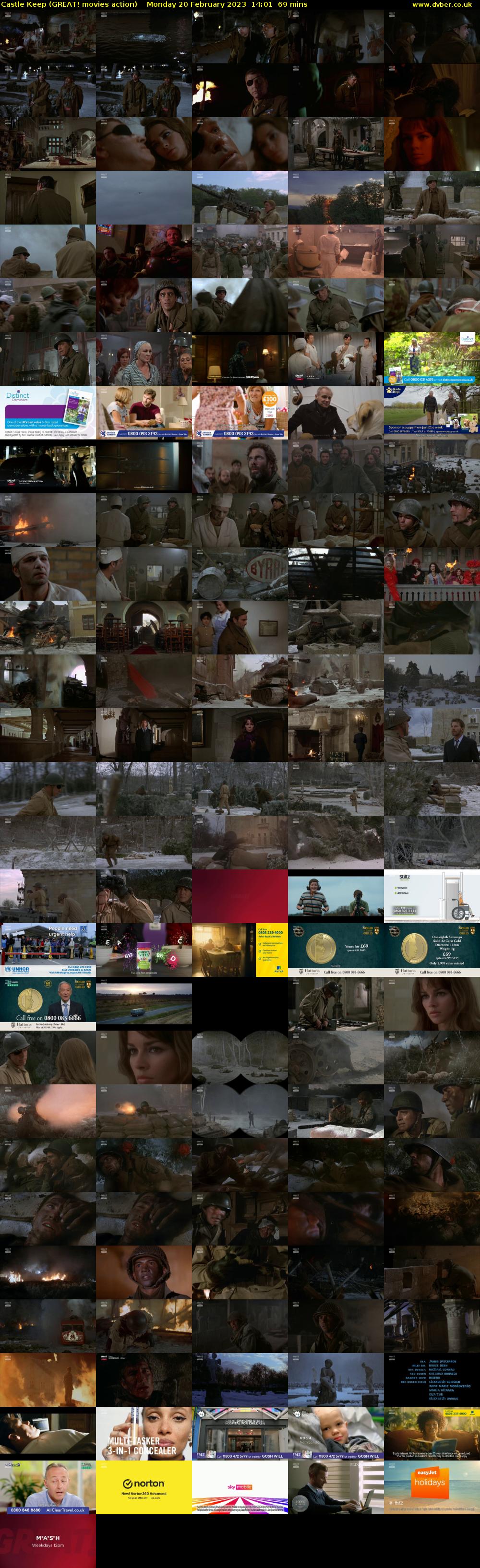 Castle Keep (GREAT! movies action) Monday 20 February 2023 14:01 - 15:10